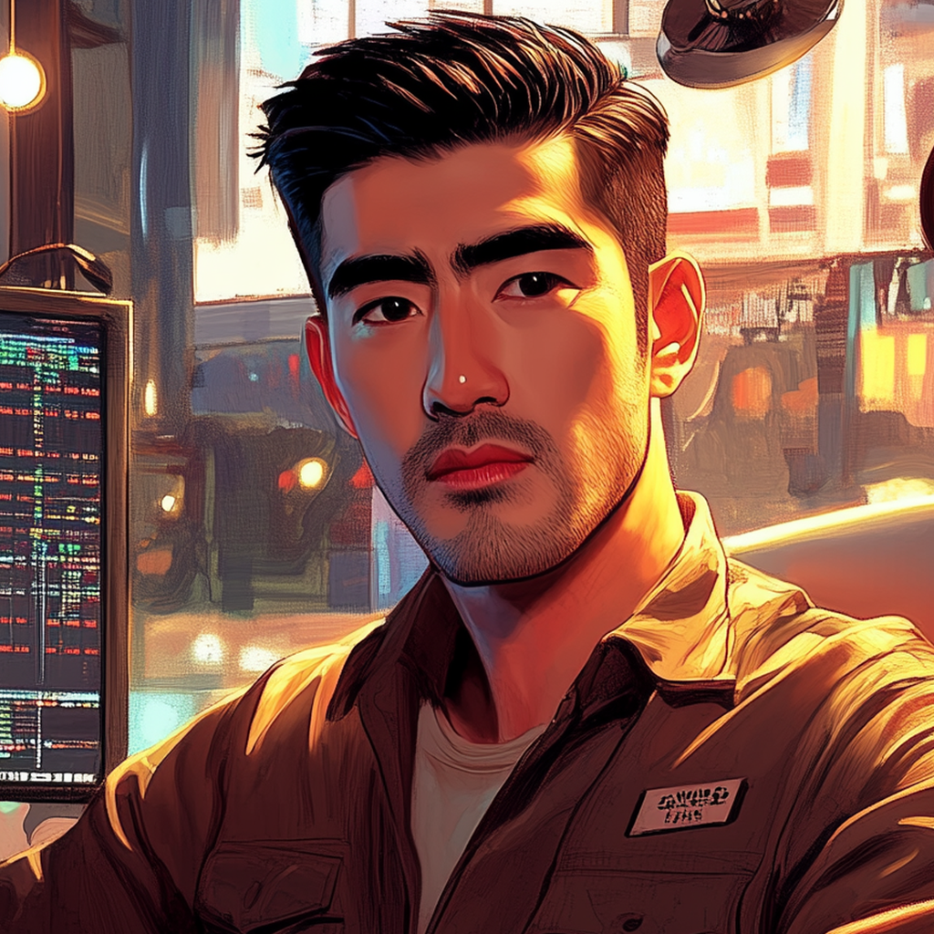 Chen, TradeQuest character: engineer trading his family's capital