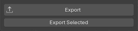Botones Export y Export Selected