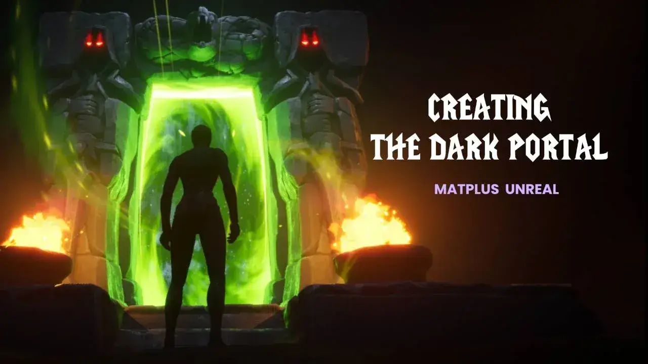 Dark Portal texturizado con MatPlus en Blender antes de exportar sus mapas.