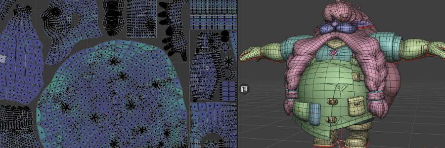 Retopología, UVs y empaquetado