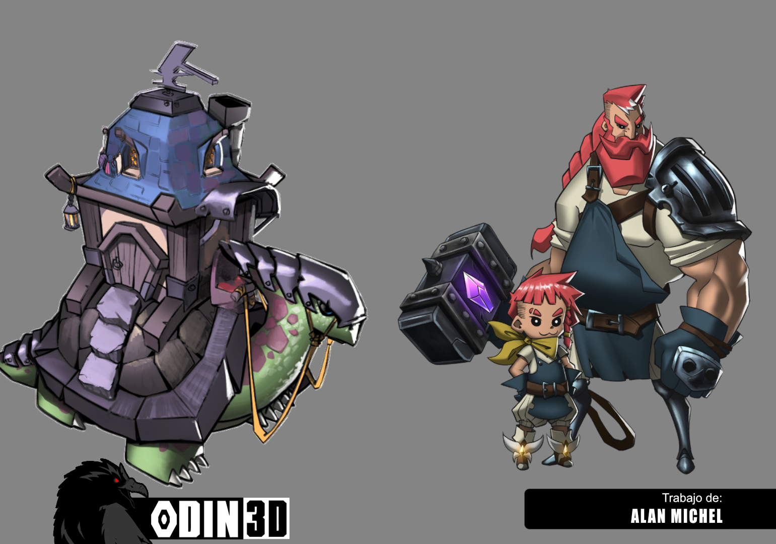 Trabajo de Alan Michel mostrado en la Mentorship de Ilustraci&oacute;n y Concept Art de Odin3D.