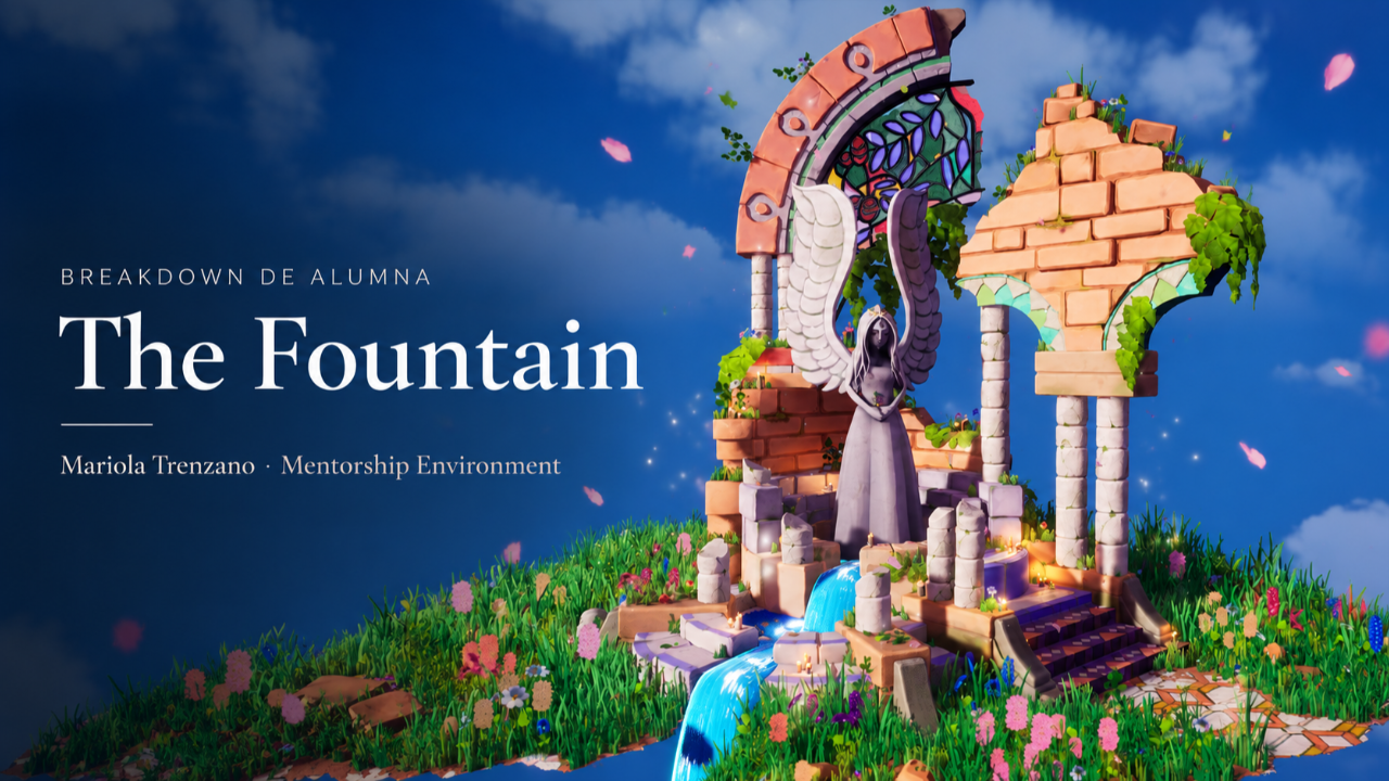 The Fountain, entorno estilizado en Unreal Engine 5 de Mariola Trenzano