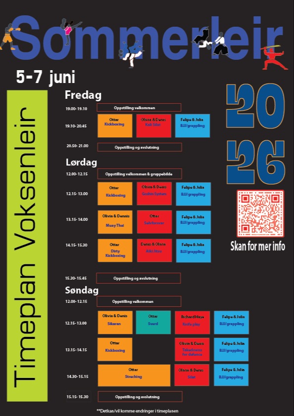 Foreløpig timeplan
