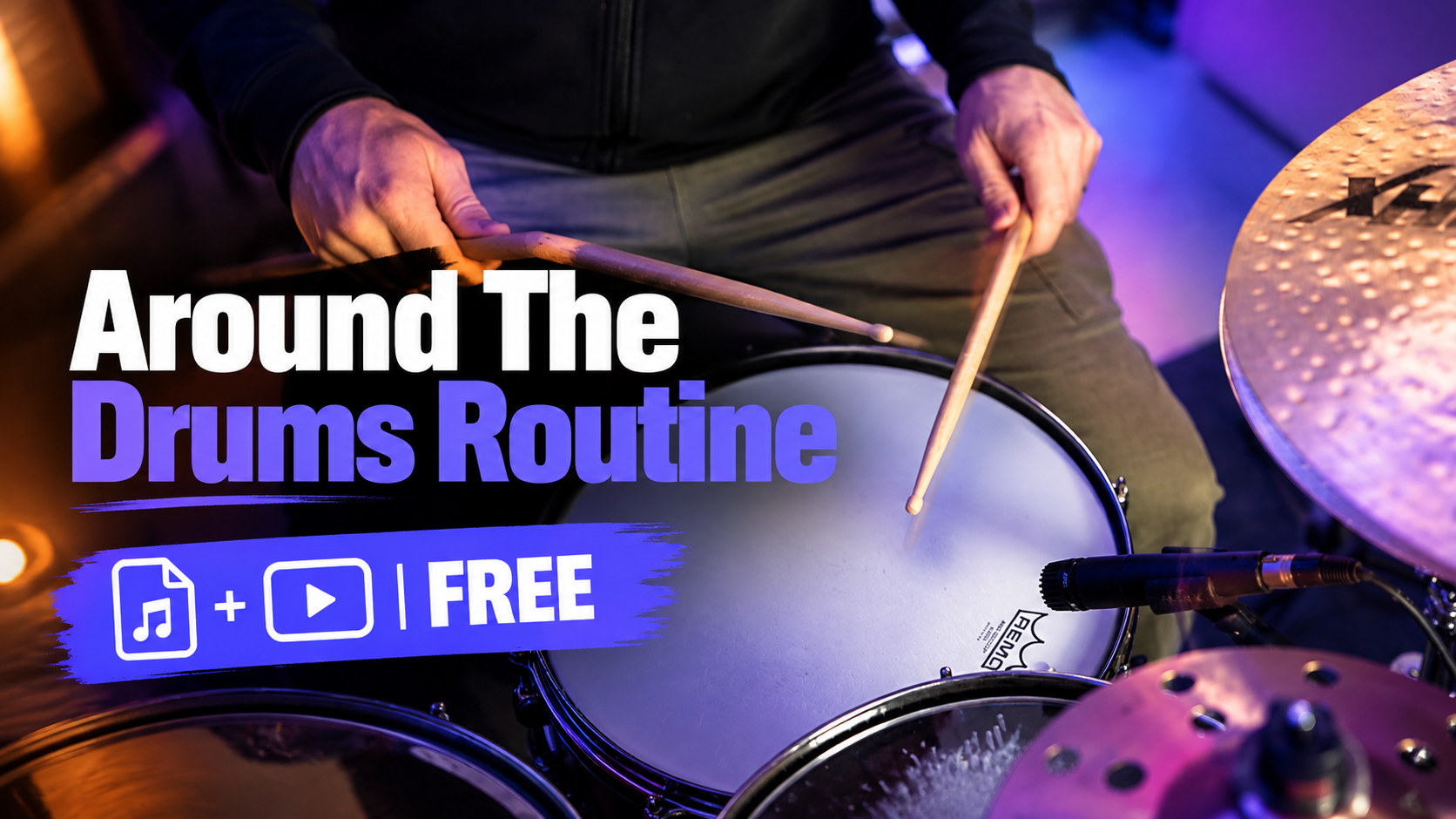 Around The Drums Routine PDF sheet music and video lesson cover