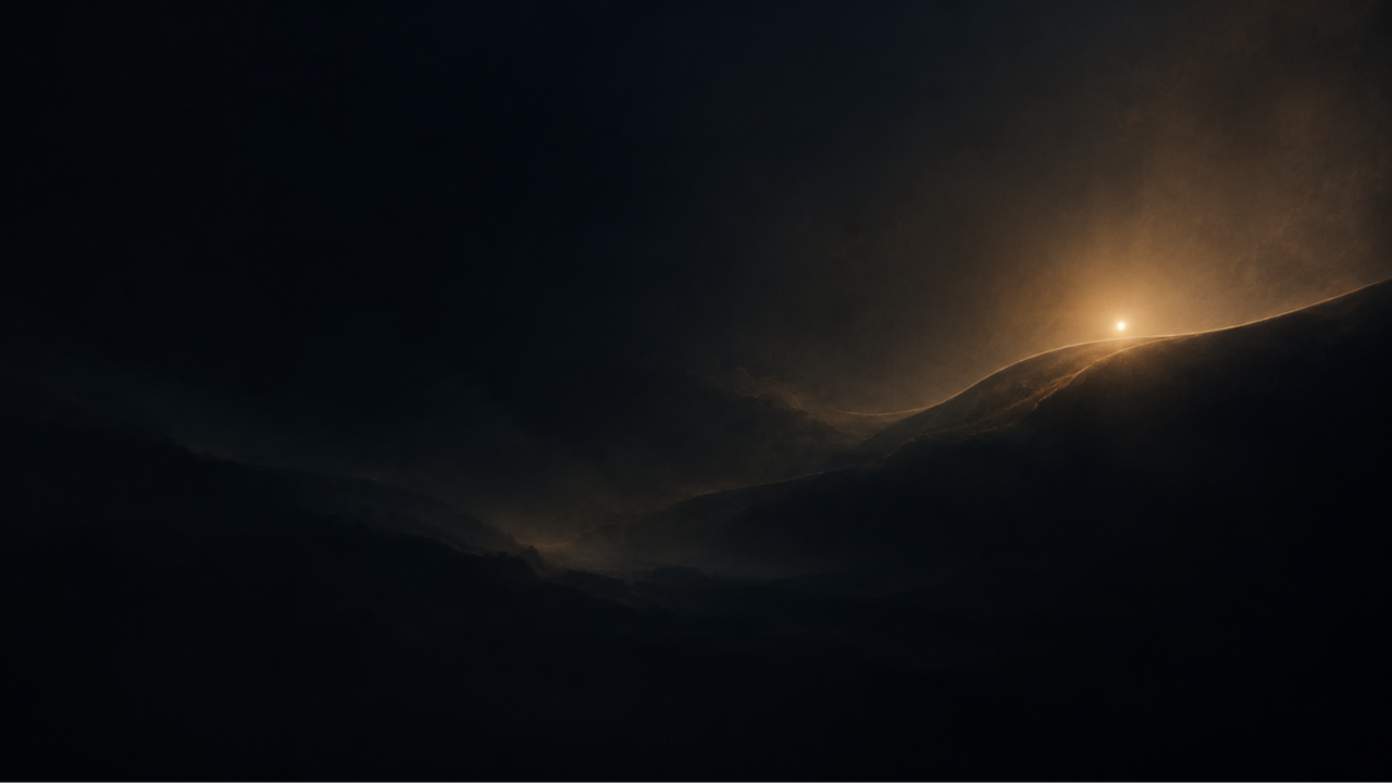 Dark abstract image representing a moment of emotional realization.