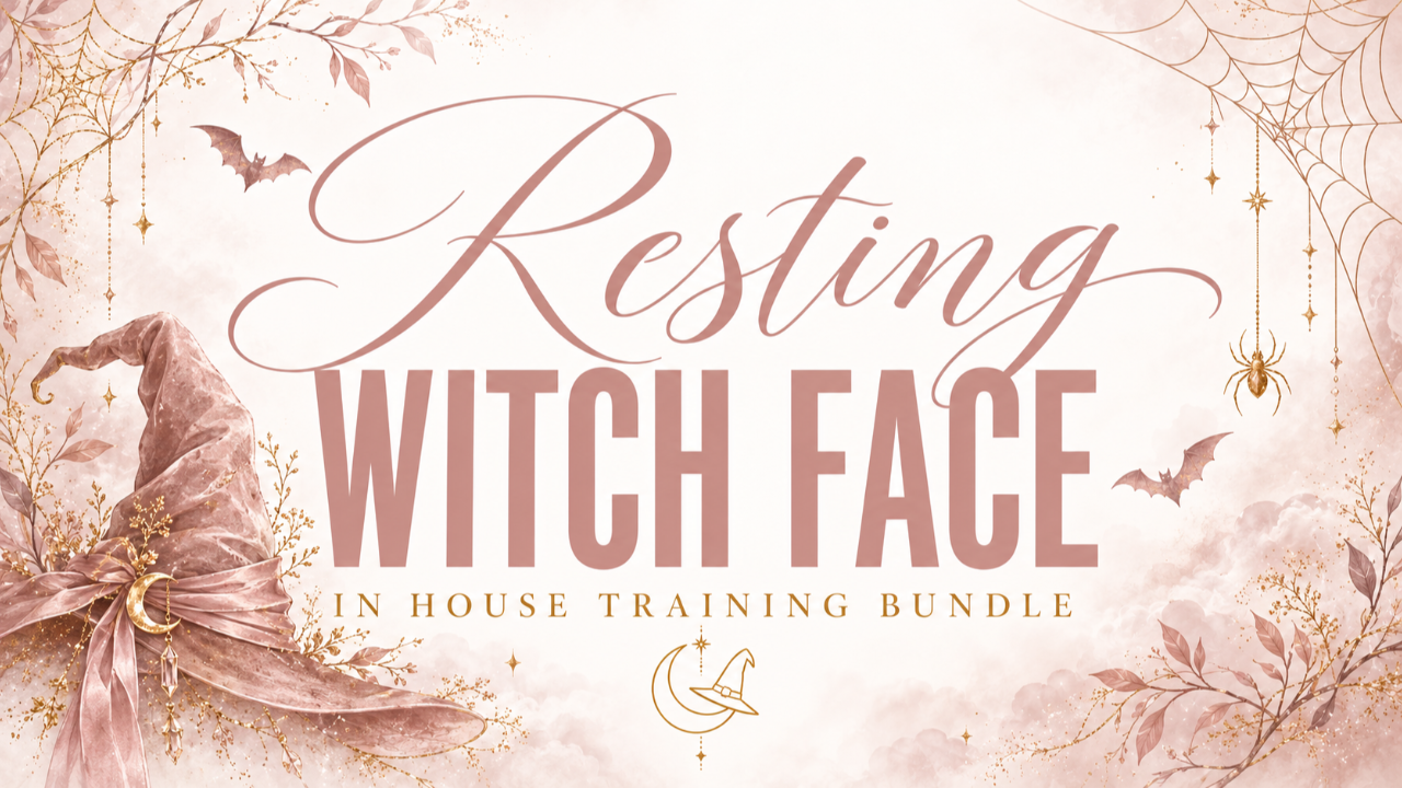 Resting Witch Face Halloween in house training bundle