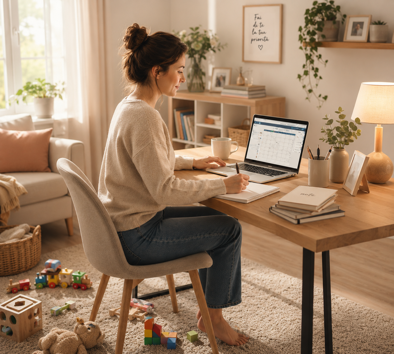 Segretaria da remoto con Mamme con il Mouse