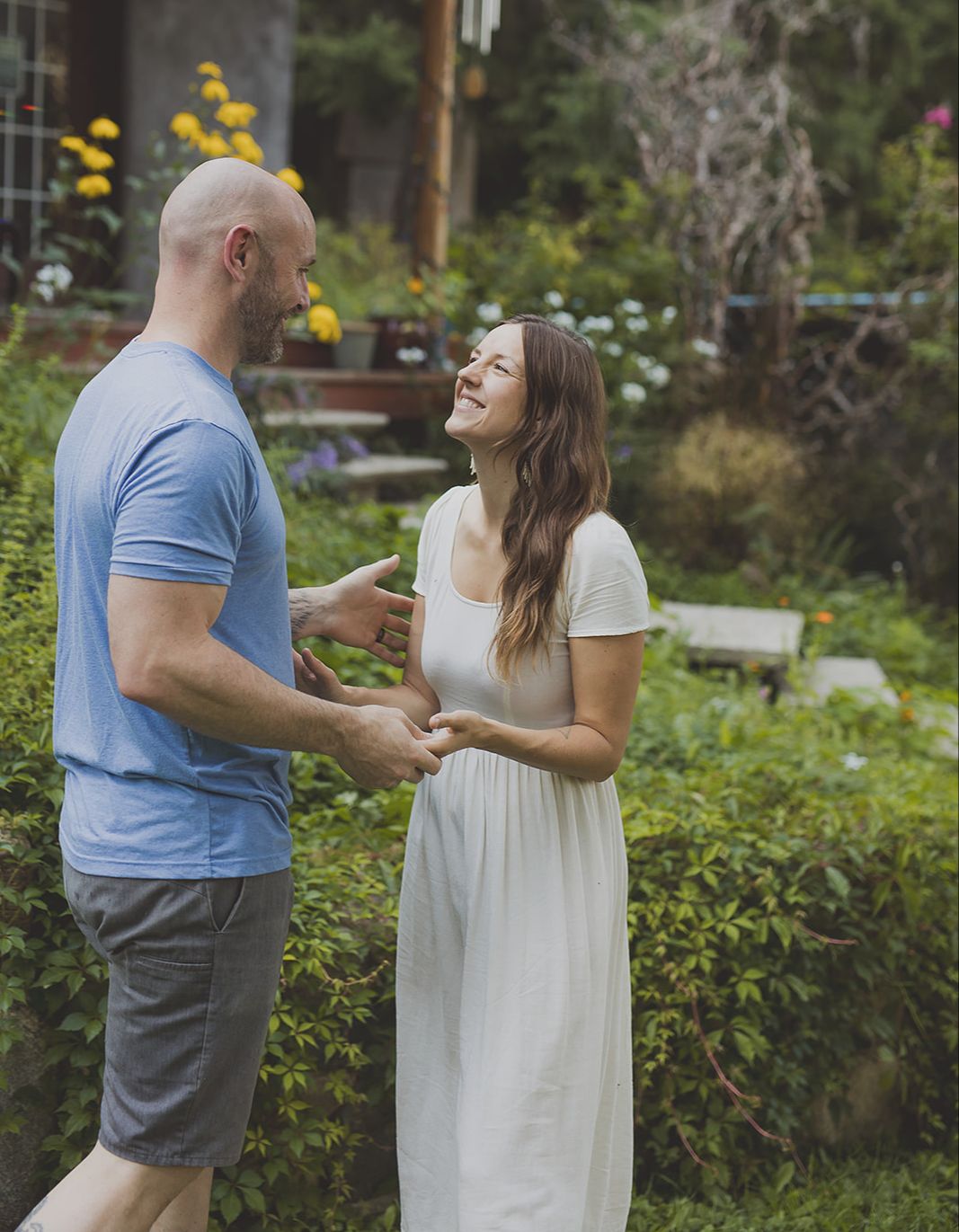 Mike Elliott and Courtney Wren — joyful, after the work
