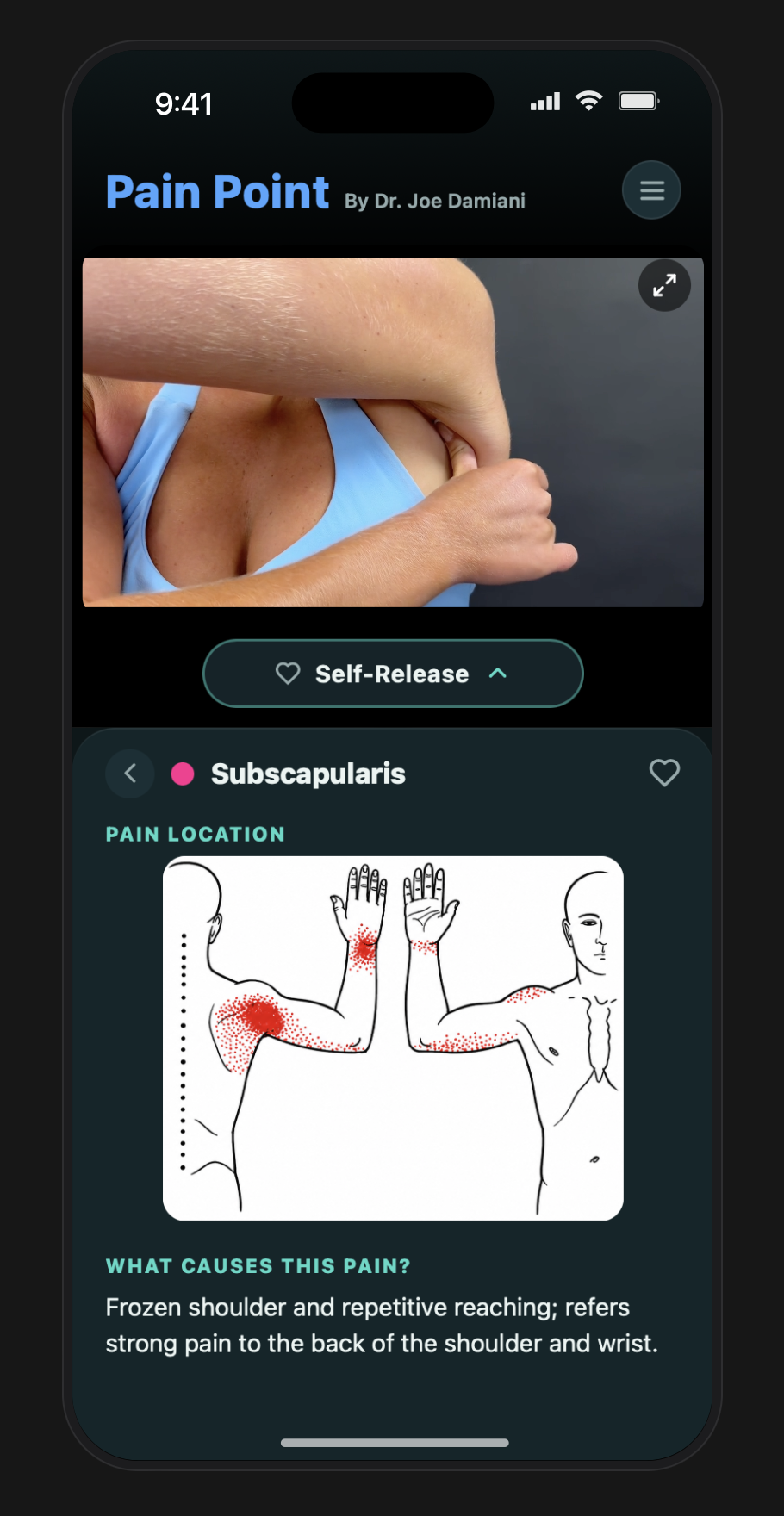 Guided self-release technique in Pain Point