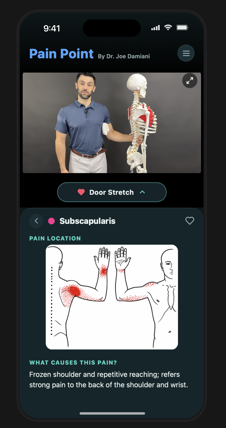 Guided stretch demonstrated by Dr. Joe