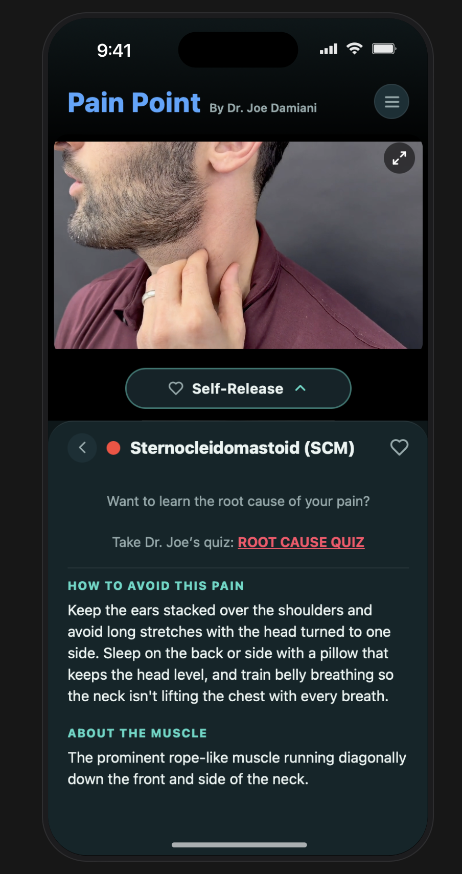 Muscle causes and avoidance information