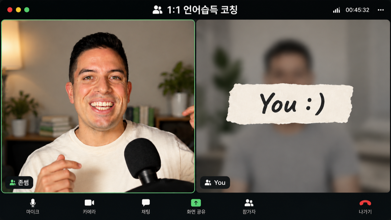 존쌤 1:1 언어습득 코칭