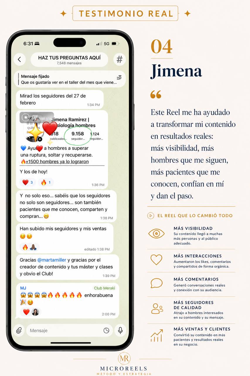 Testimonio Jimena – más visibilidad y clientes