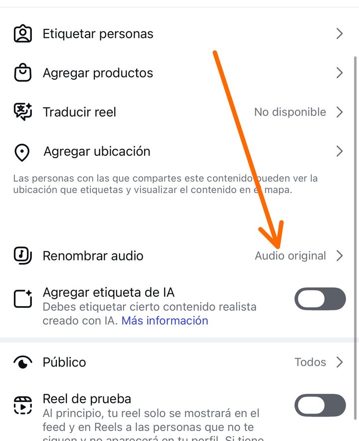 Captura del ajuste 8: Pon tu marca en el audio