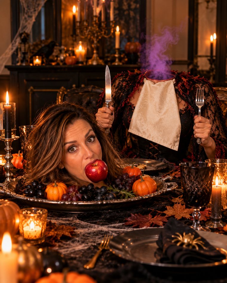 Mi cabeza servida en la cena