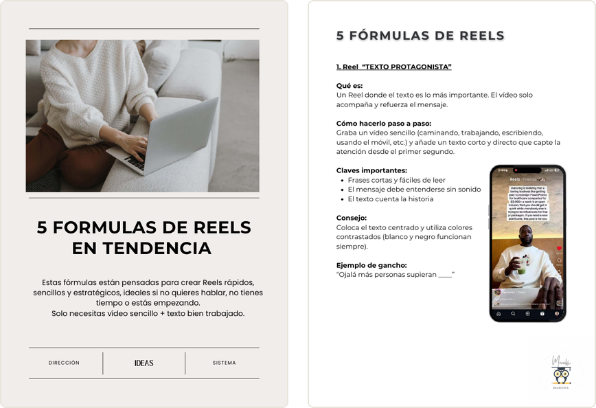 Fórmulas de reels en tendencia