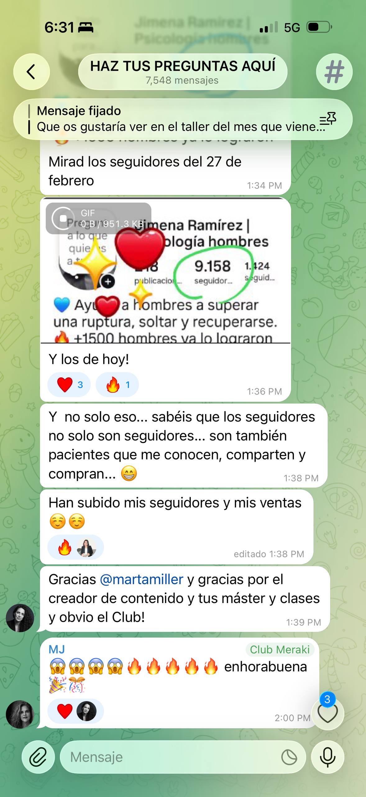 Testimonio de alumn@: Han subido mis seguidores y mis ventas