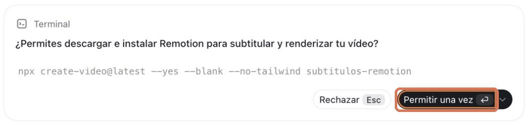 Aviso de permiso con el botón Permitir una vez marcado