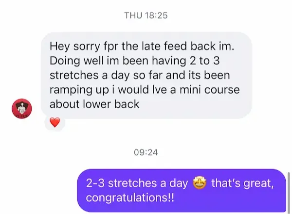 Message from a graduate about their FST results