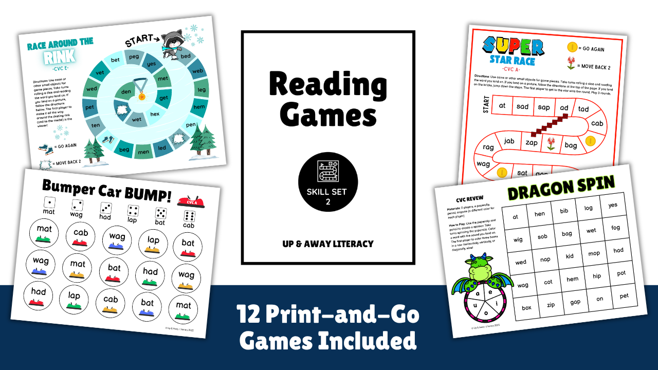 Print-and-Go Games: Skill Set 2 (CVC)