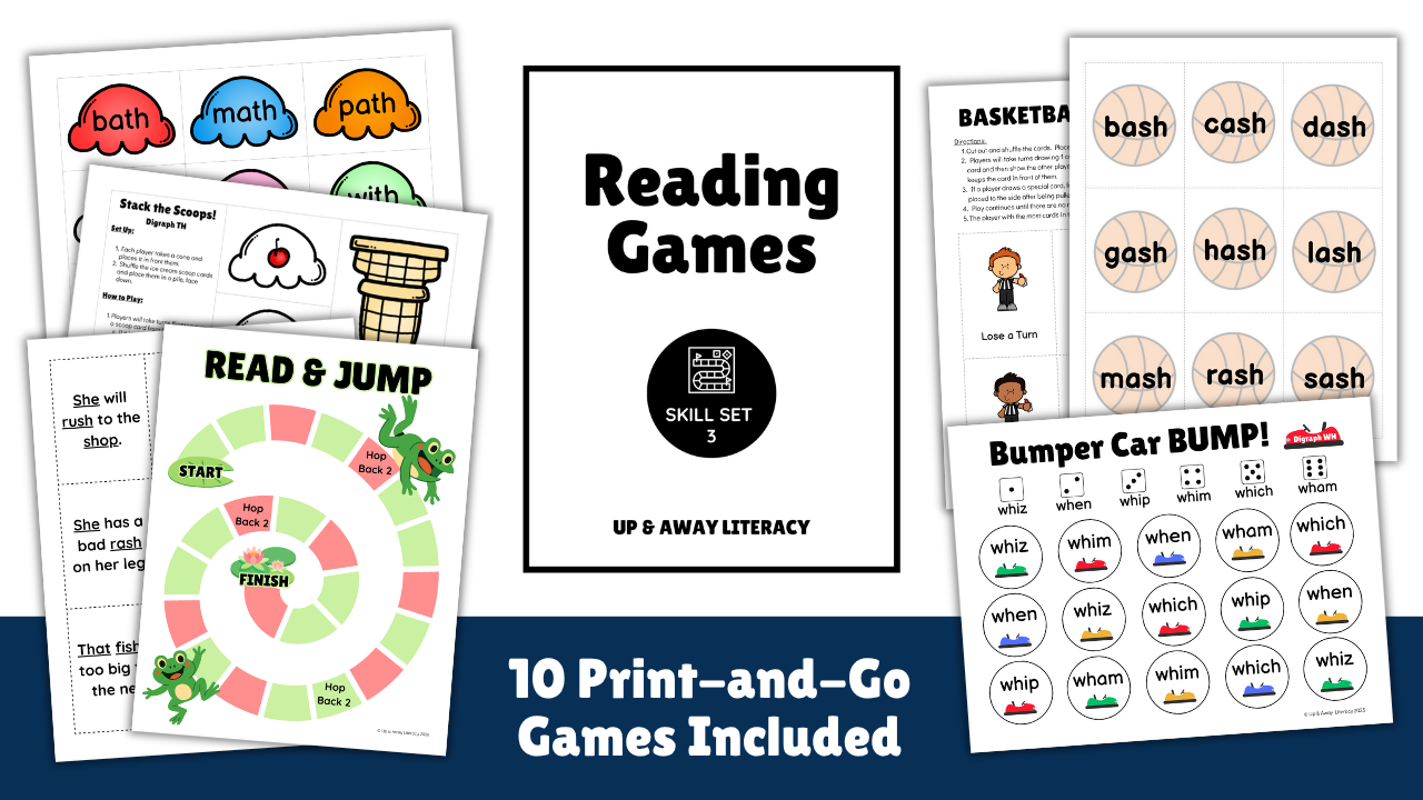 Print-and-Go Games: Skill Set 3 (Digraphs)