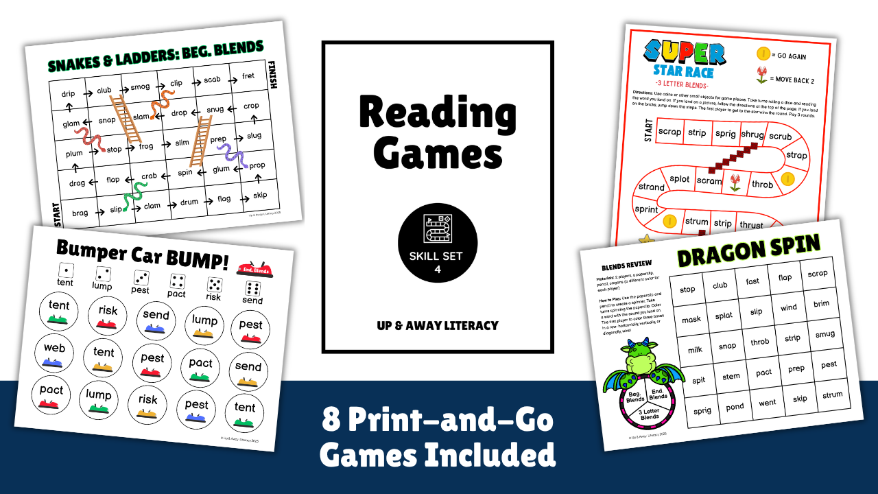 Print-and-Go Games: Skill Set 4 (Blends)