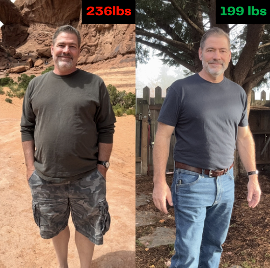 Rob before and after