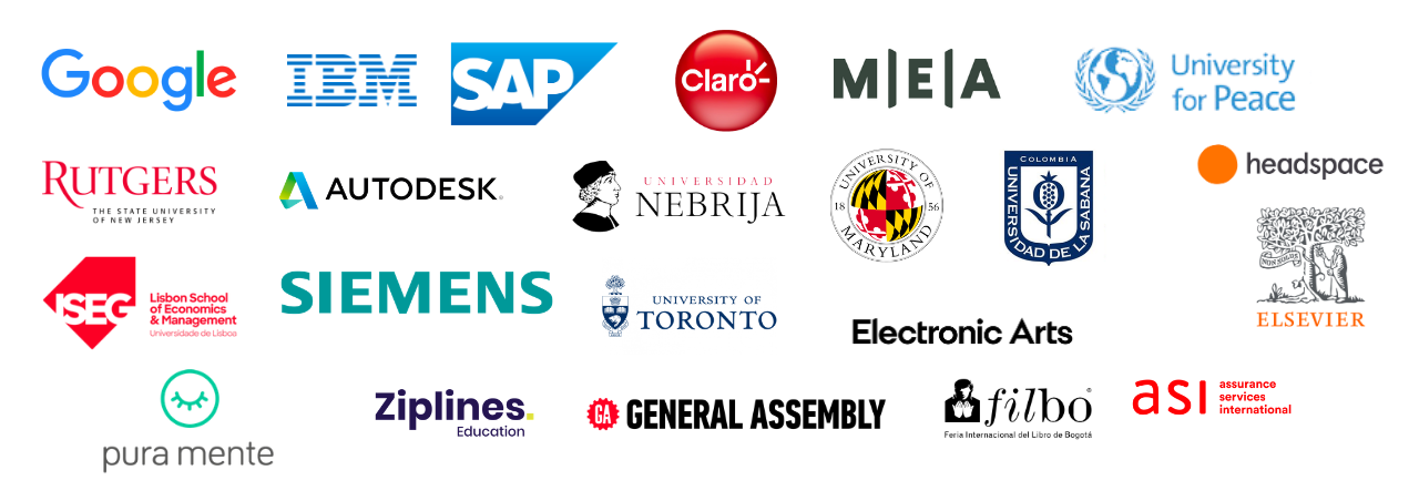 Empresas y organizaciones que han trabajado con Carolina Lasso