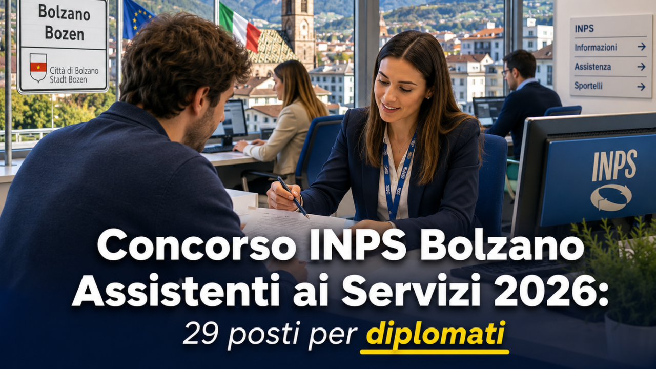 INPS Bolzano Assistenti ai Servizi