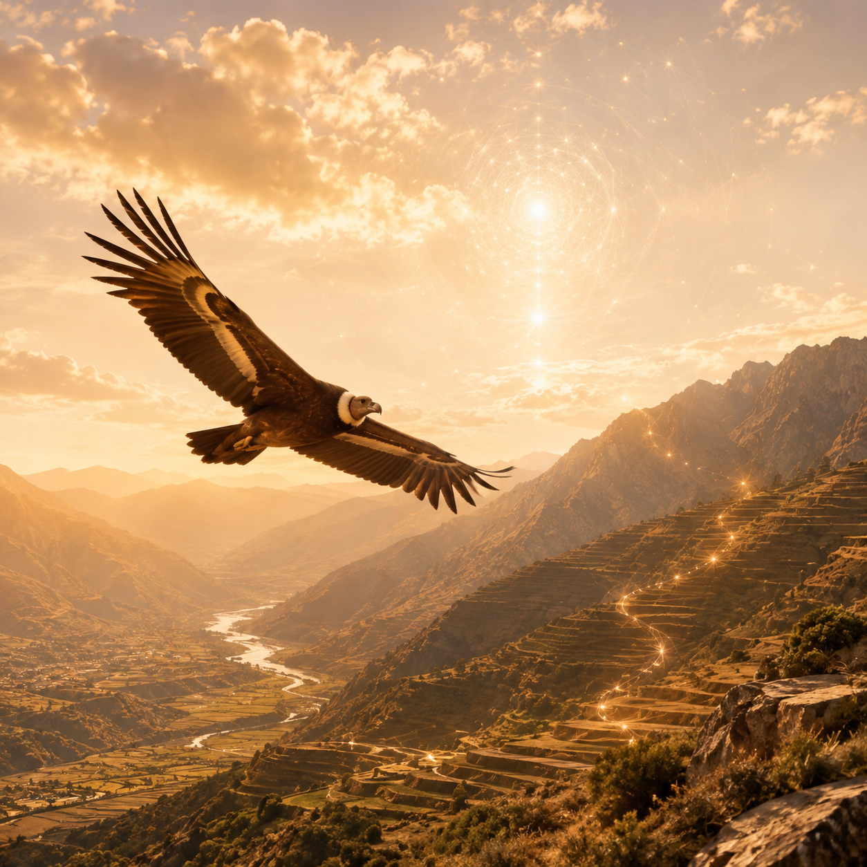 Le condor au-dessus de la Vallée sacrée