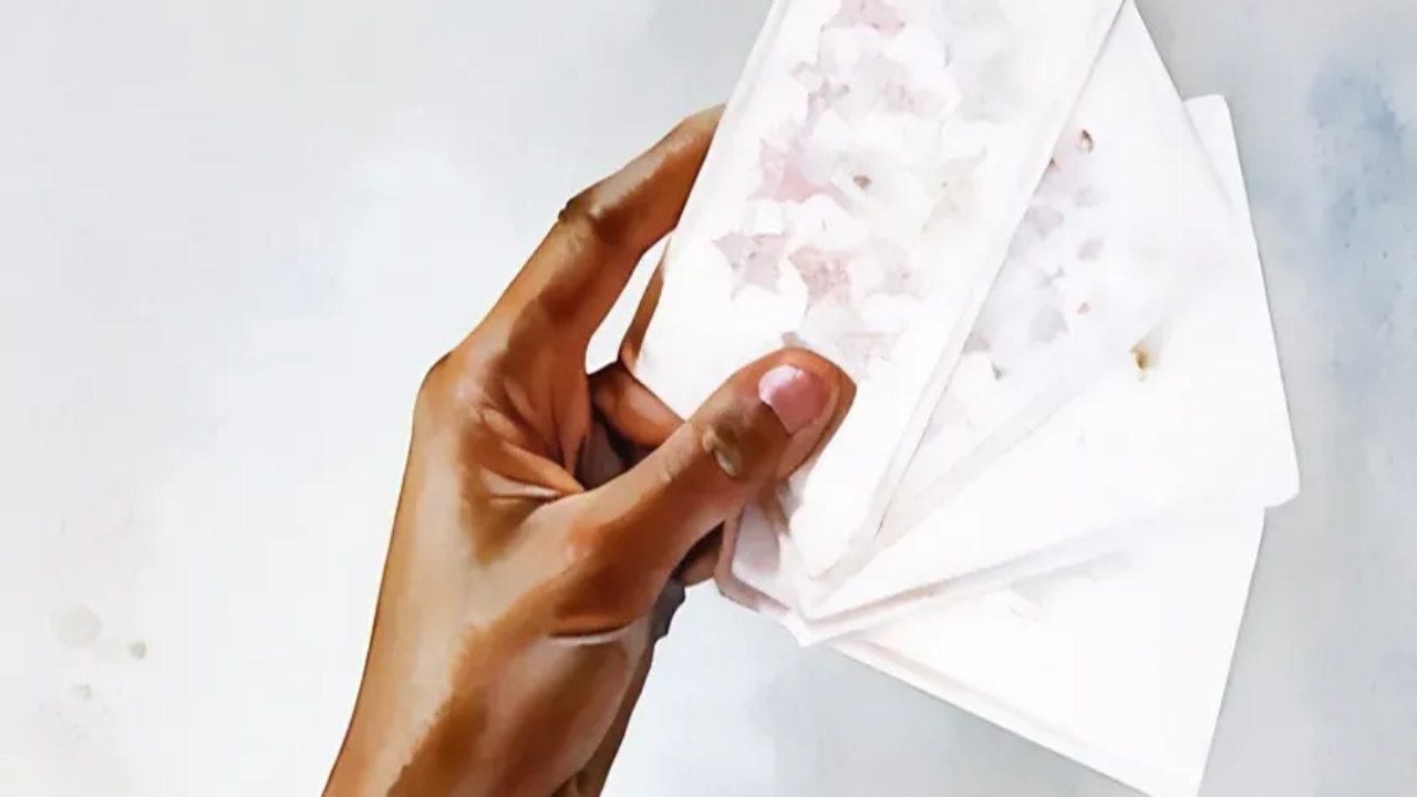 Image of hand holding cards
