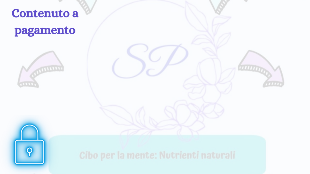 Nutrienti naturali che influenzano le attività cerebrali.