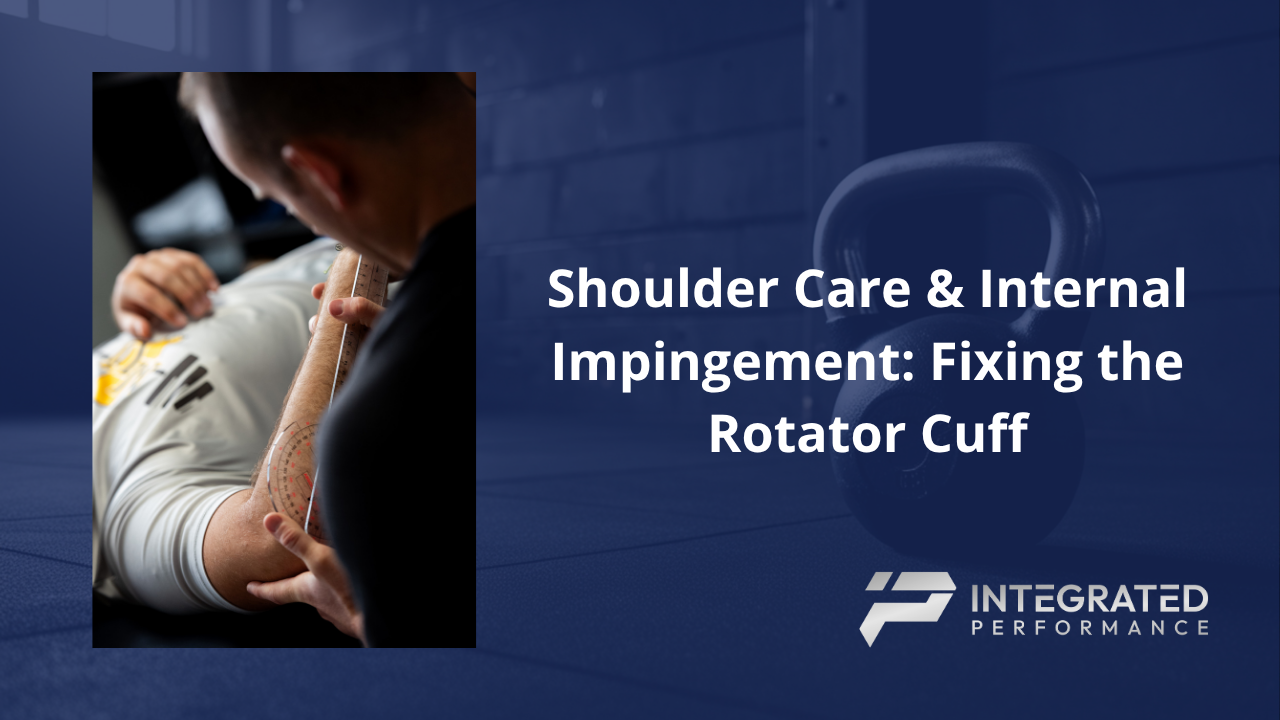 A baseball pitcher being evaluated for glenohumeral internal rotation deficit (GIRD) by a sports physical therapist.