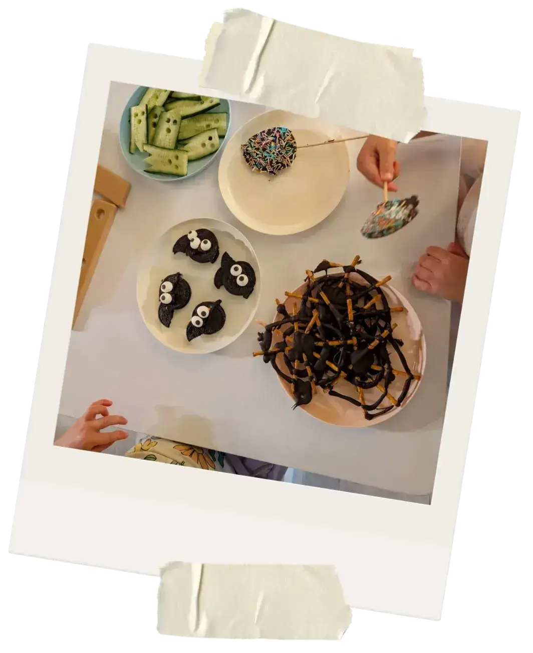 Children exploring different foods together during a fun mealtime activity