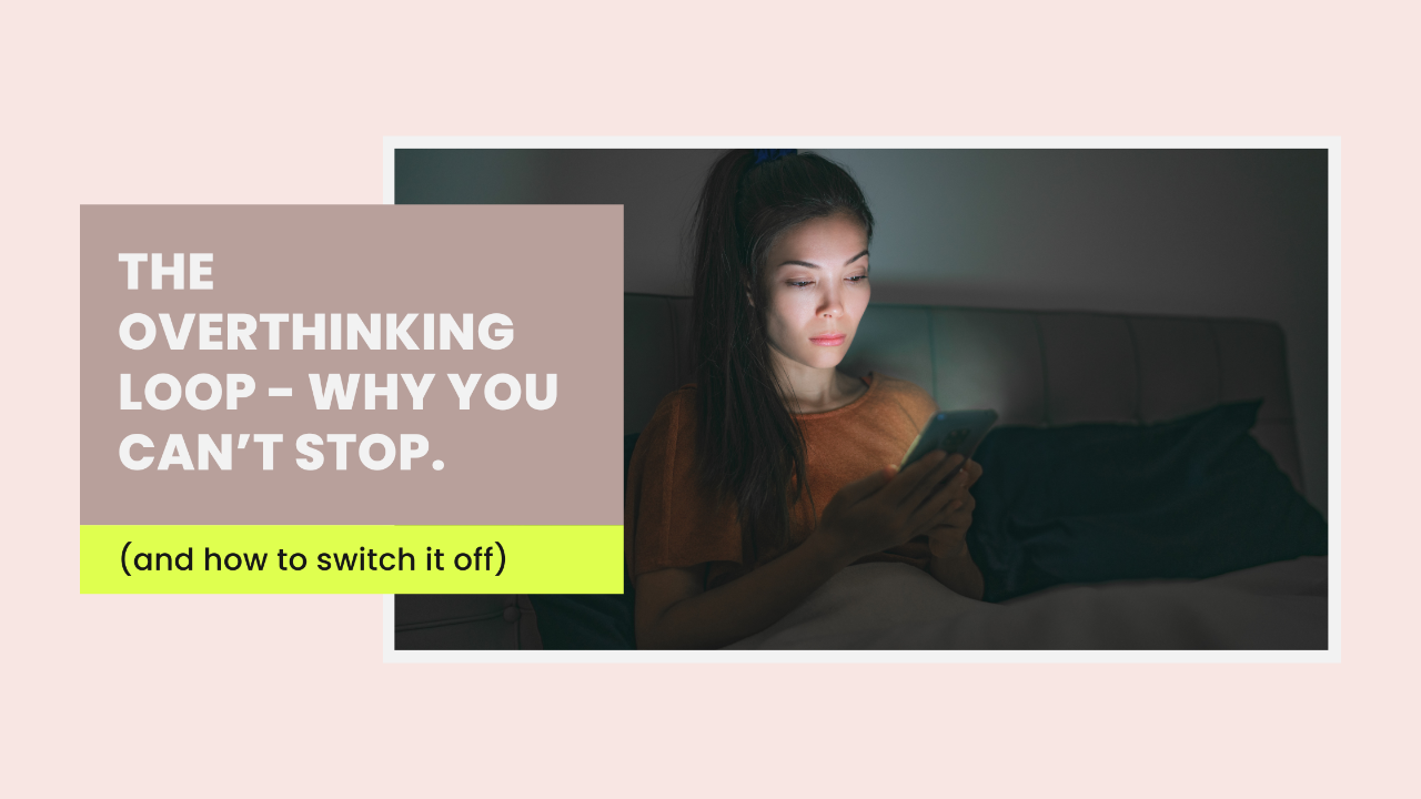 Woman eyes unfocused, deep in thought spiral late at night — overthinking nervous system founders