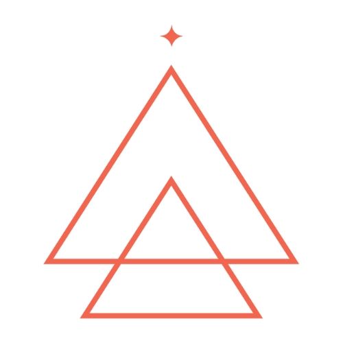 A stylised graphic of two triangles overlapping and stacked on top of one another.