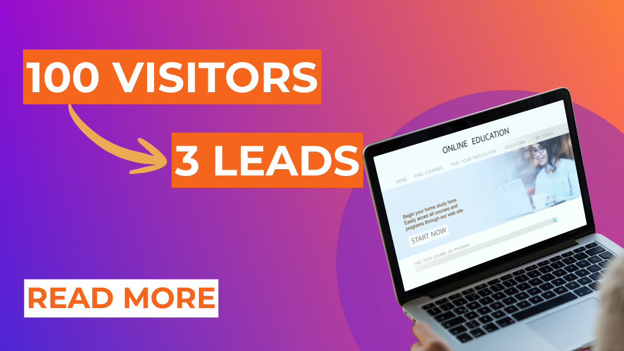 website conversion rates graphic with computer