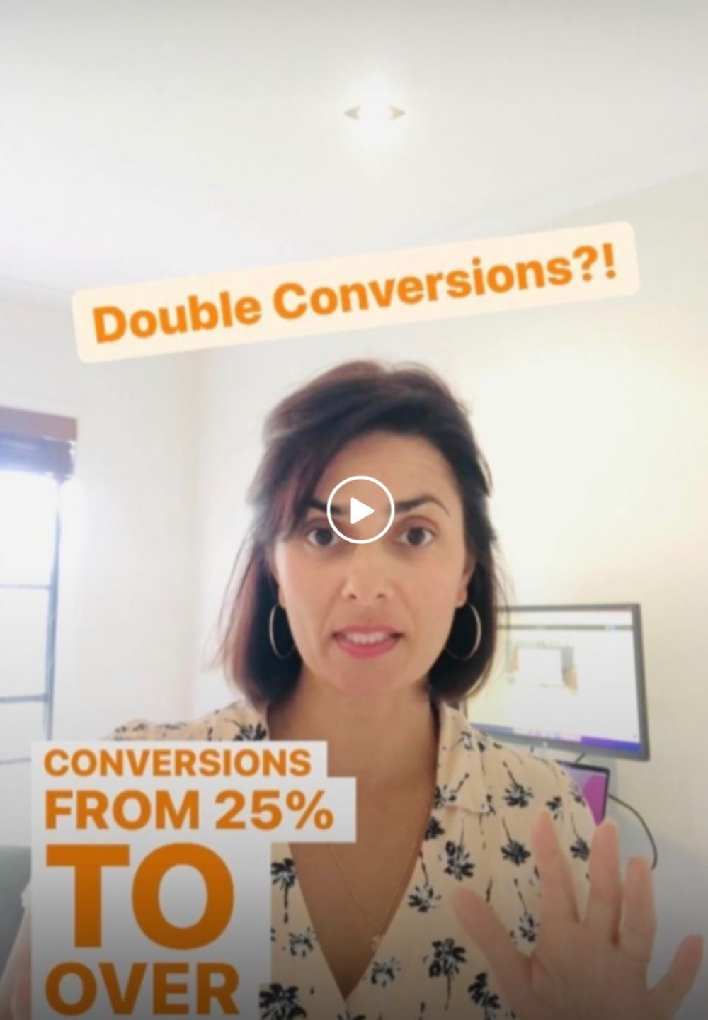 An Instagram video about how to double your landing page conversions.