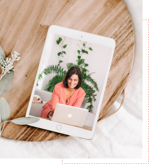 A tablet on a table with a photo of Optimised Digital founder Bamik Baker.