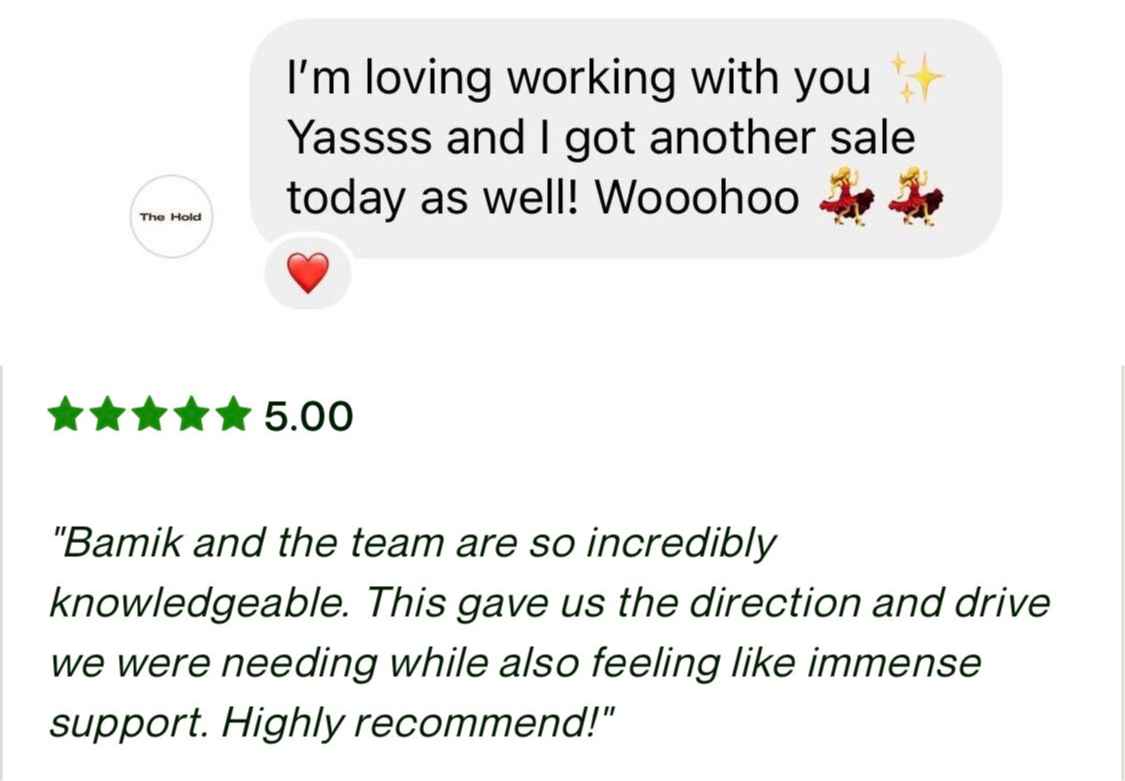 Optimised Digital review. I'm loving working with you. This gave us the direction and drive we were needing while also feeling like immense support.