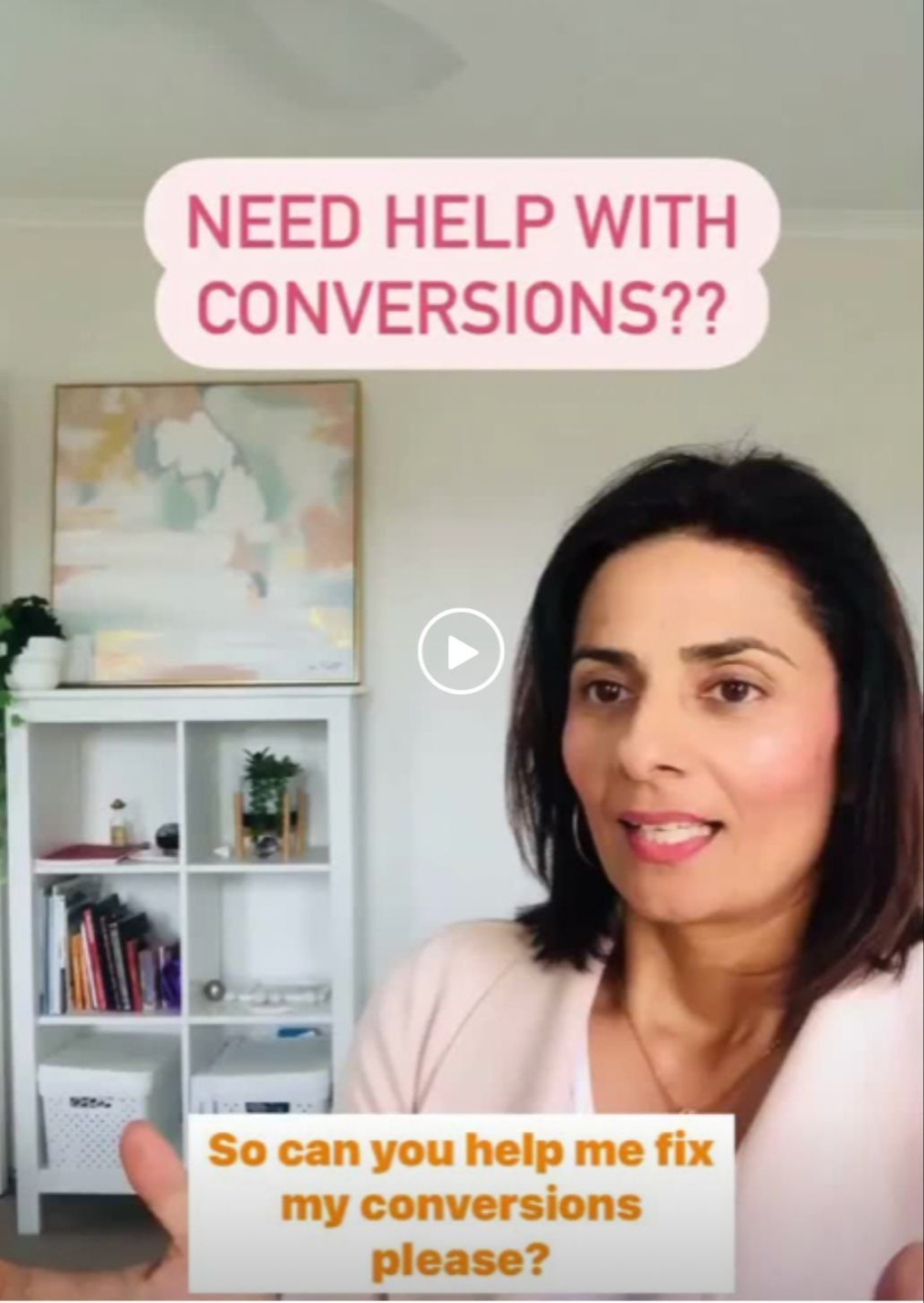 An Instagram reel with how to improve your conversions.