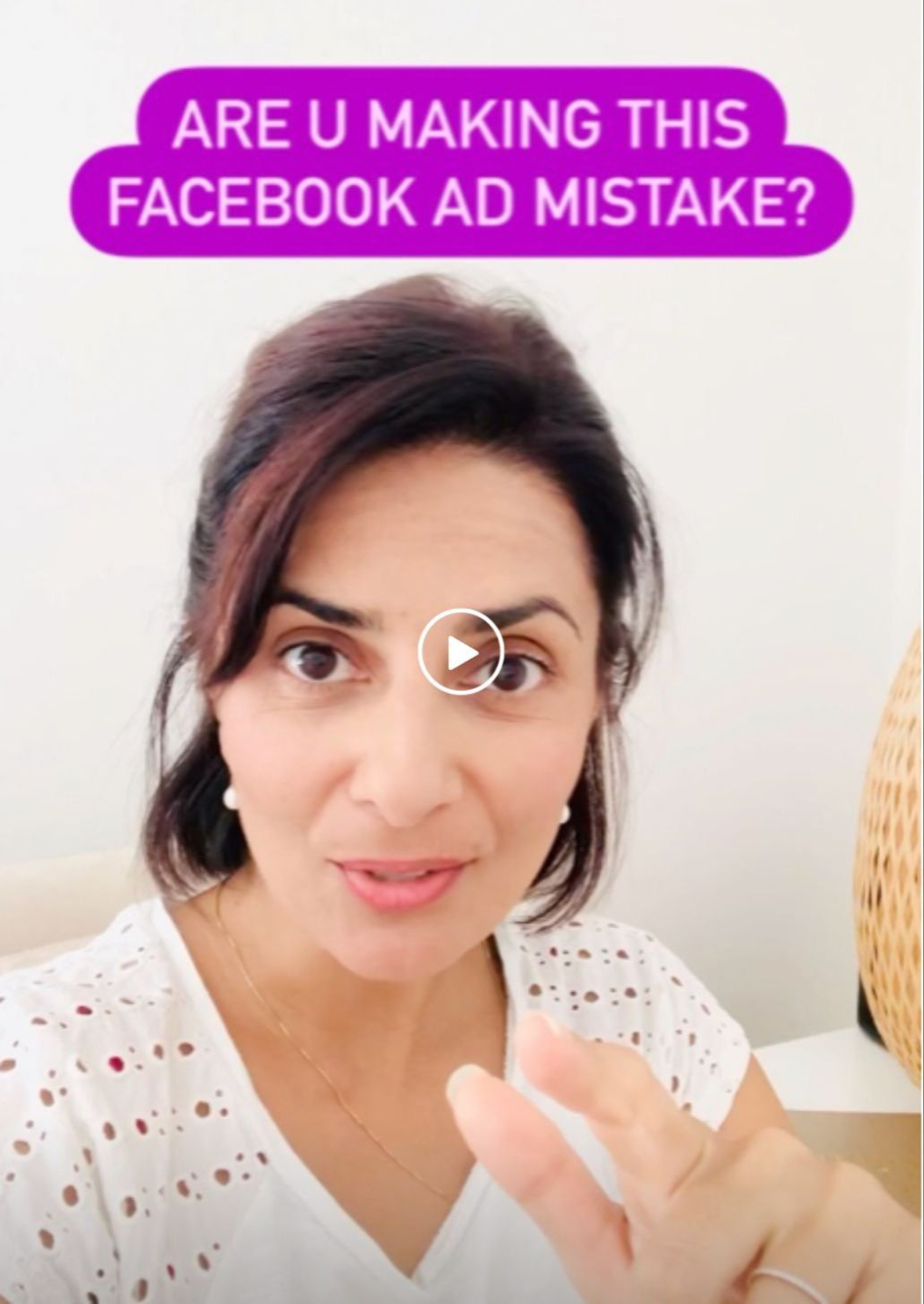 An Instagram video about Facebook ad mistakes.