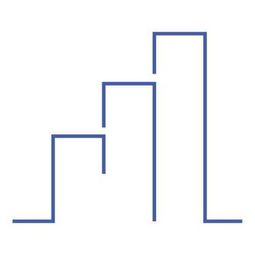 A stylised graphic of a graph trending upwards.