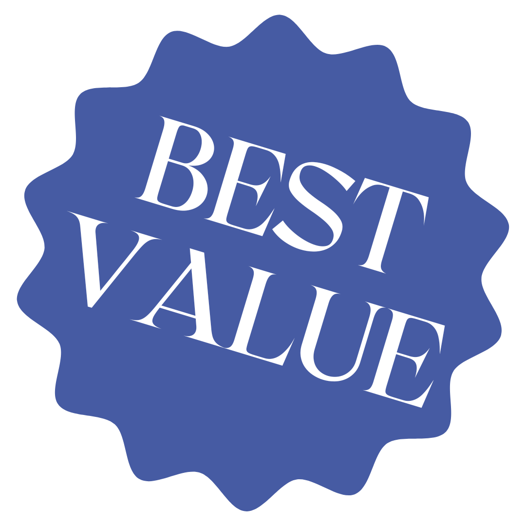 A badge saying Best Value digital marketing course