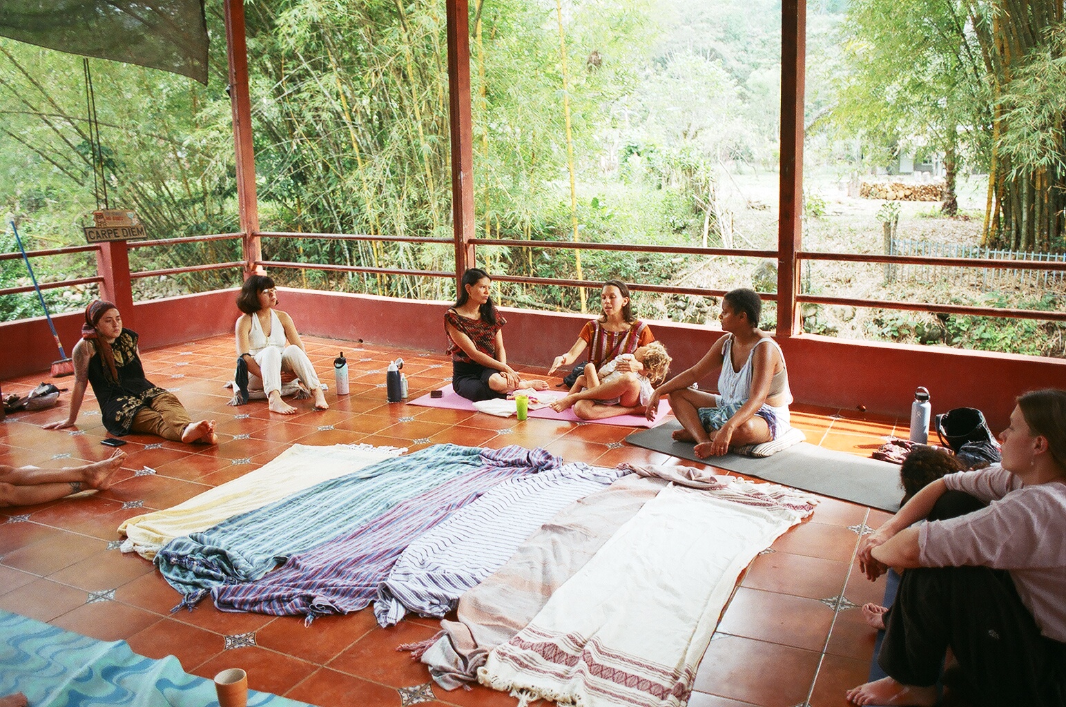 Open-air room circled for class