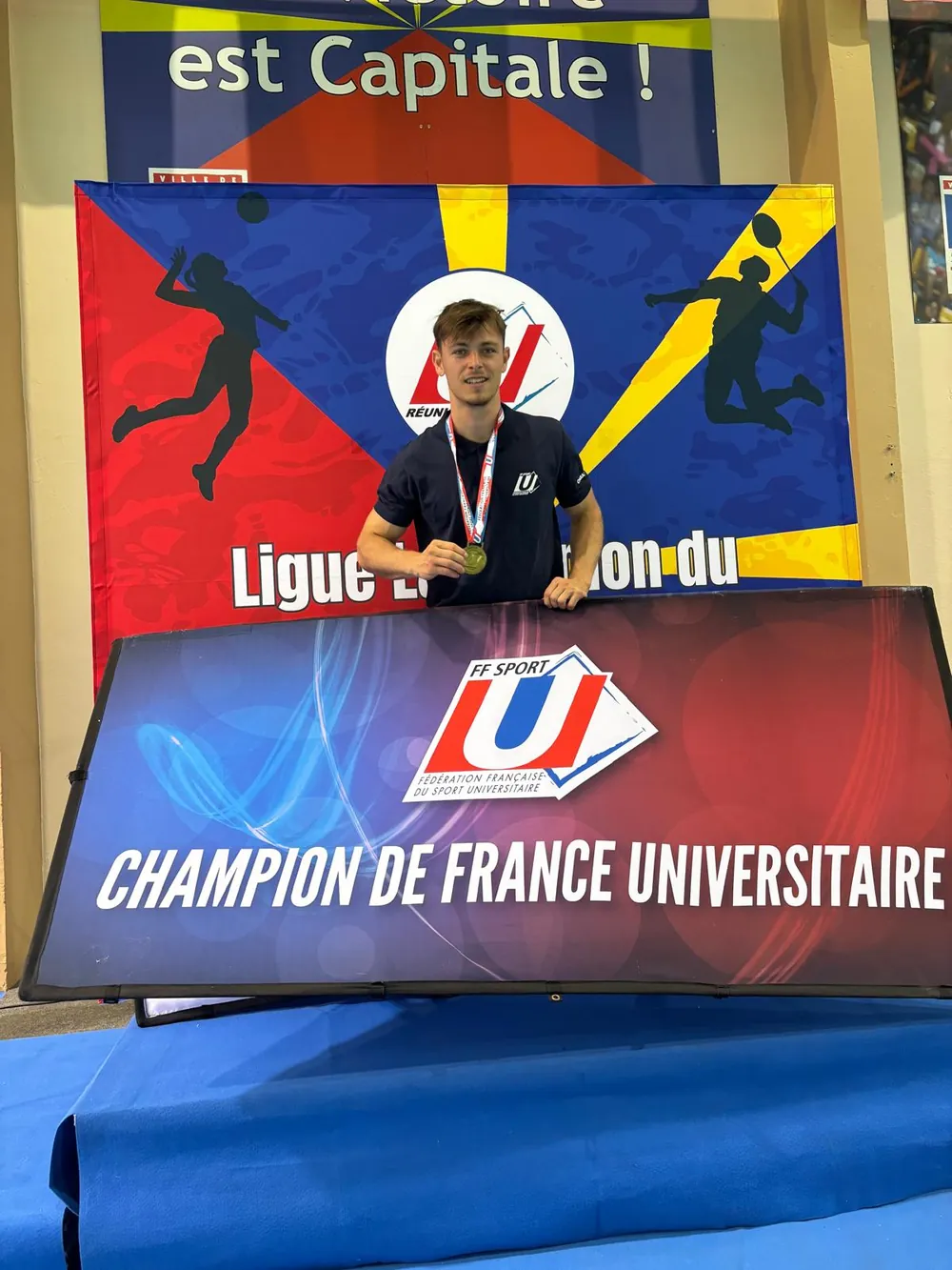 Léo Van Gysel, médaille d'or au championnat de France universitaire