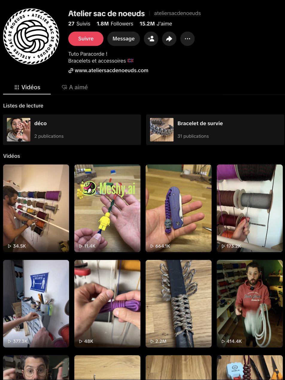 Compte Atelier sac de noeuds (TikTok)