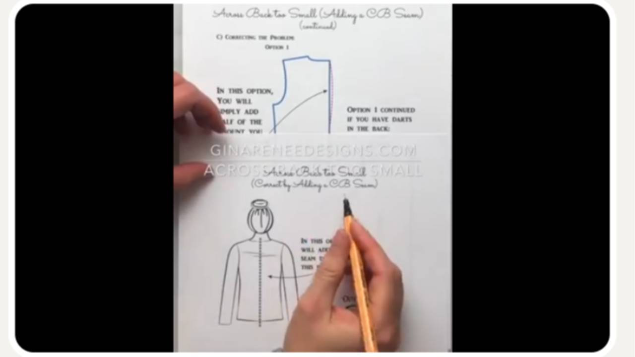 Increase the Back Width Across Armholes with a Center Back Adjustment