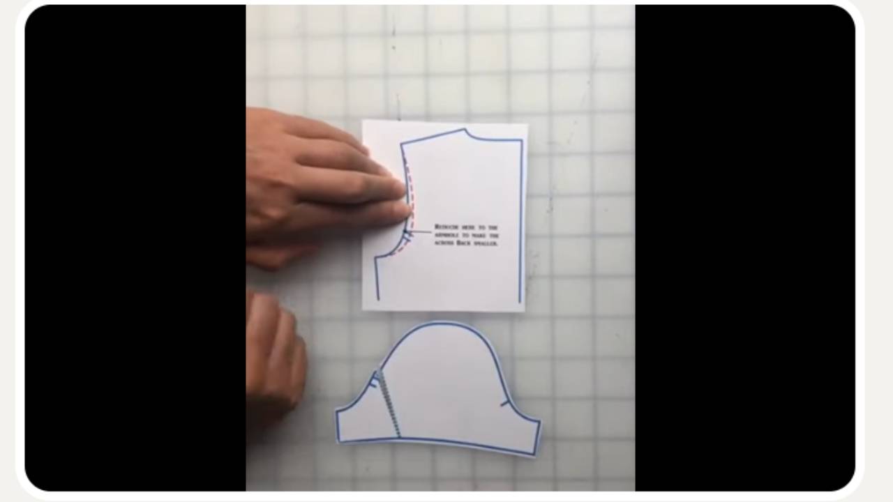 Reducing Back Width Across Armholes | Pattern Adjustment Tips