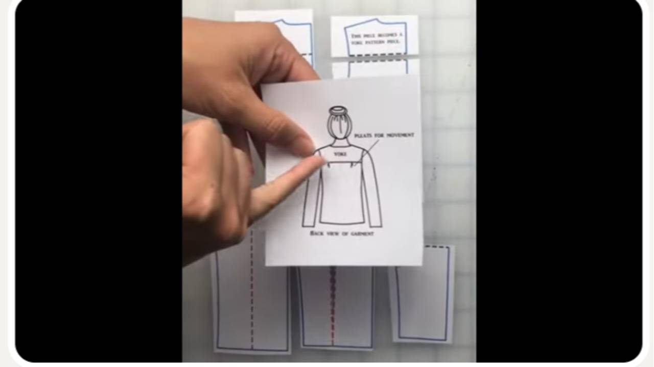 Increasing Back Width Across Armholes with A Back Yoke with Pleats